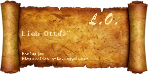 Lieb Ottó névjegykártya